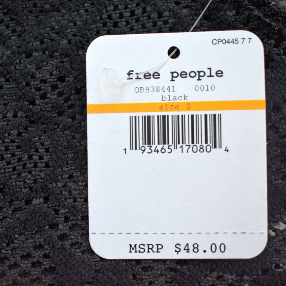 Free People Live It Up Lace V-Neck Bodysuit Black - Picture 6 of 7